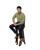 DARK GOLDEN SOLID PLAIN COTTON SHIRT